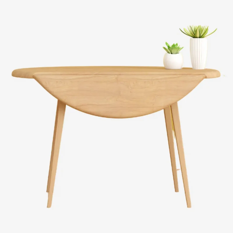 Wooden curved table